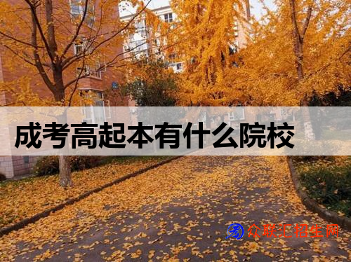 成考高起本有什么院校